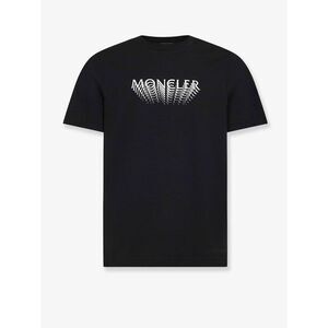 Moncler Men Cotton T-Shirt With Printed Logo On The Front